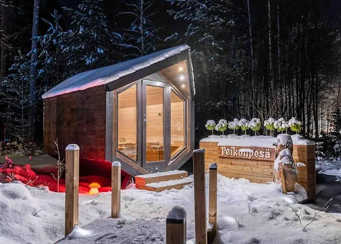 Minivilla Peikonpesae Ulkoporeallas & Pihasauna * Loppi